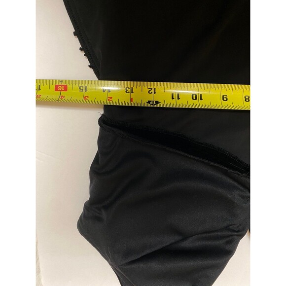 Vtg y2k Blondie Nites sz 11 Small soft flowy velour black pink midi halter dress - Picture 12 of 12